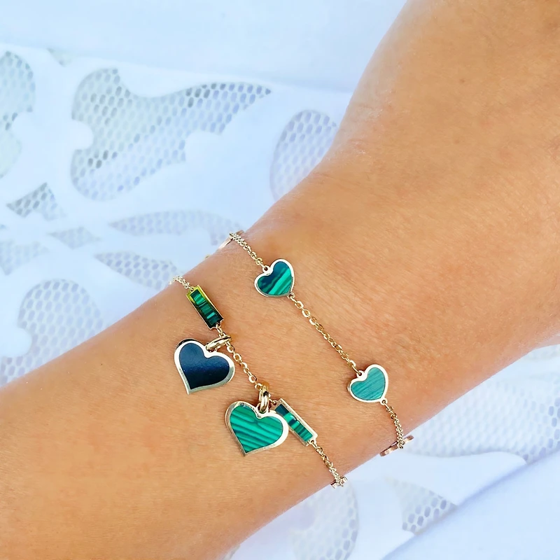 The Lovery Onyx Heart Charm 14K Gold 10 millimeters