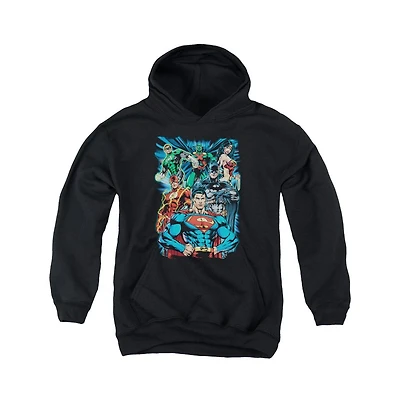 Justice League Boys of America Youth Is Served Pull Over Hoodie / Hooded Sweatshirt