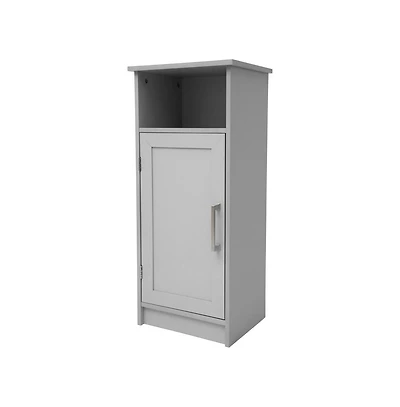 Merrick Lane Vigo Bathroom Storage Cabinet With Adjustable Cabinet Shelf, Upper Open Shelf, And Magnetic Closure Door