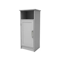 Merrick Lane Vigo Bathroom Storage Cabinet With Adjustable Cabinet Shelf, Upper Open Shelf, And Magnetic Closure Door