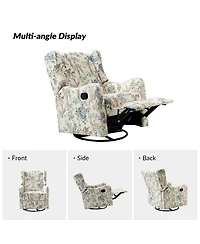 Yaffa Floral Swivel Gliders Manual Recliner