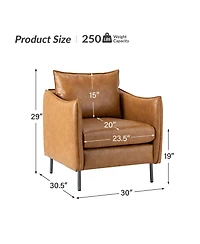 Hope Comfy Living Room Armchair with Metal Legs