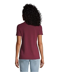 Lands' End Women's Short Sleeve Basic Mesh Polo Shirt