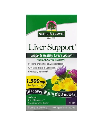Nature's Answer Liver Support 1 500 mg - 90 Vegetarian Capsules (500 mg per Capsule)
