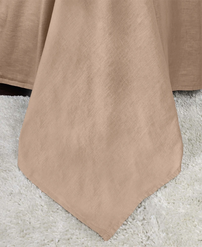 Superior Cotton Linen Blend Deep Pocket 4-Piece Bed Sheet Set, Queen
