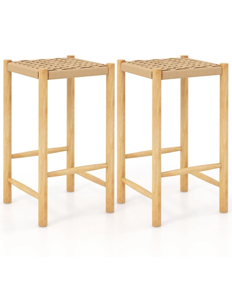 Sugift 26 Inch Dining Bar Stool Set of 2