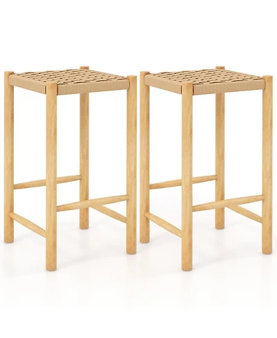 Sugift 26 Inch Dining Bar Stool Set of 2