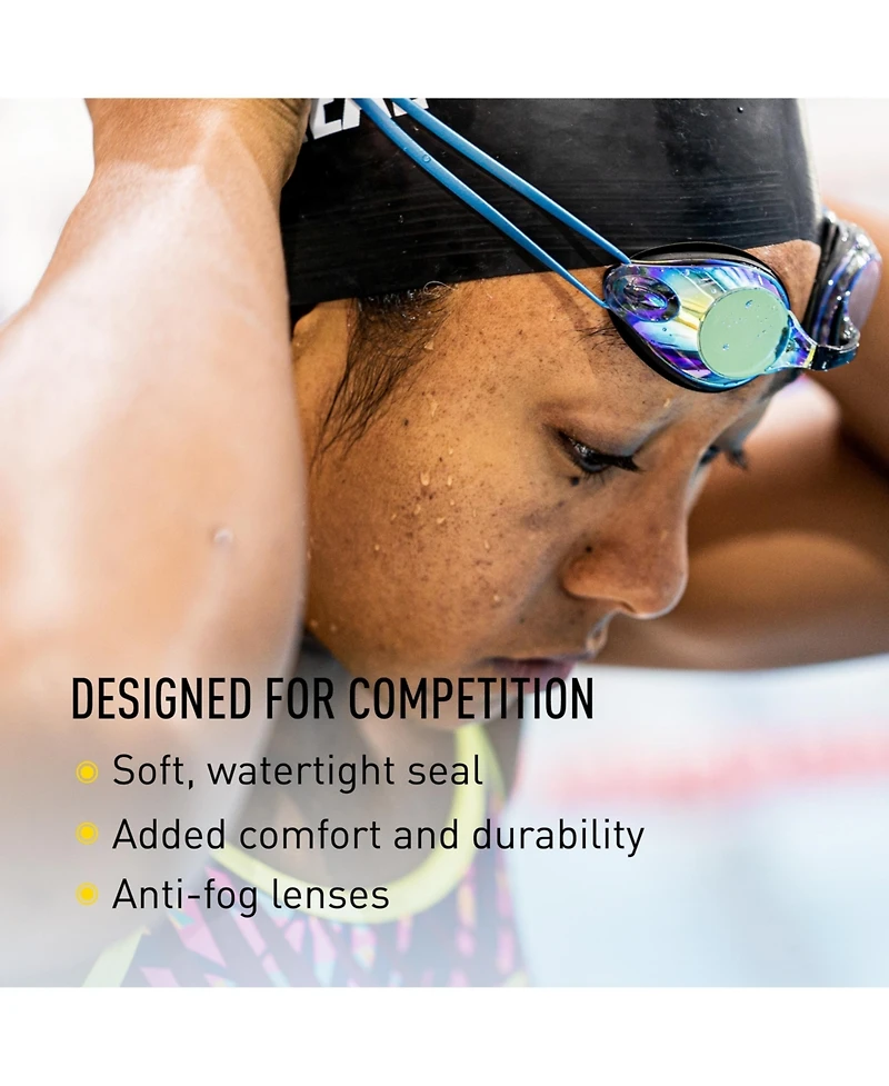Finis Bolt Anti-Fog Goggles with Uv Protection, Adjustable Fit for Women and Men