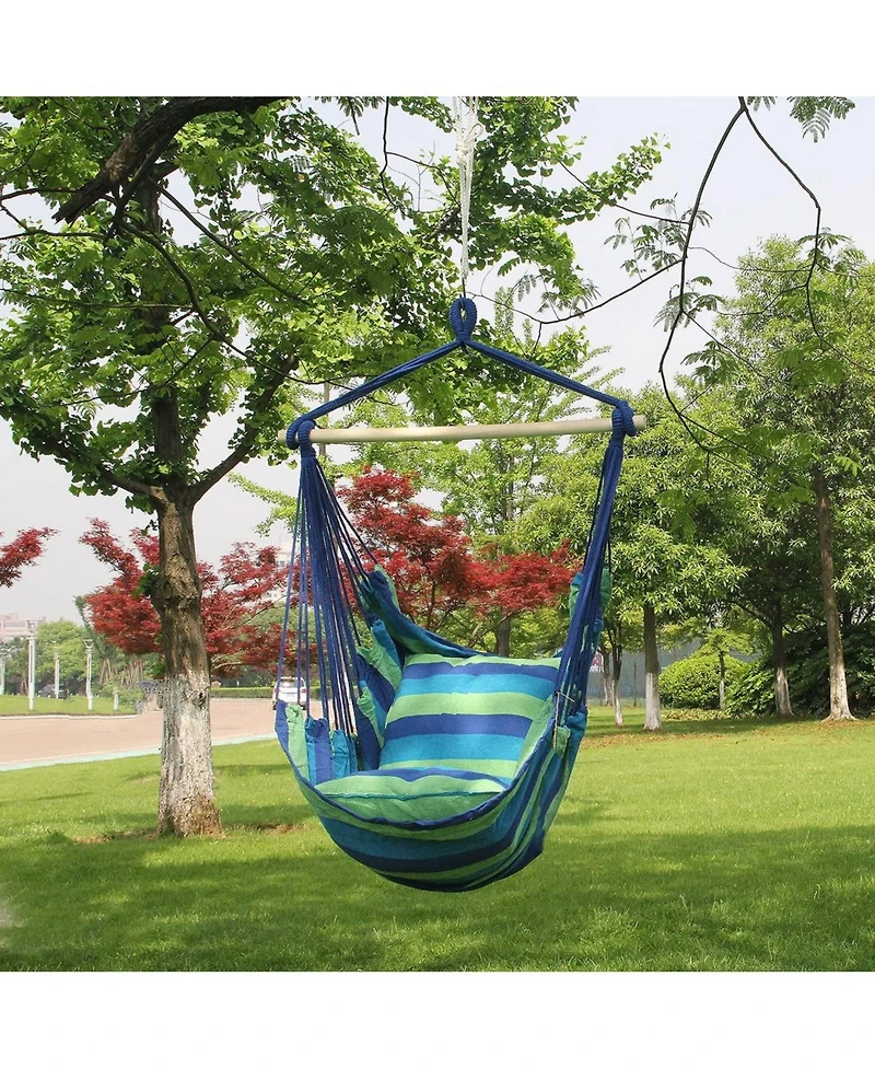 Hanging Rope Hammock Chair Swing Seat