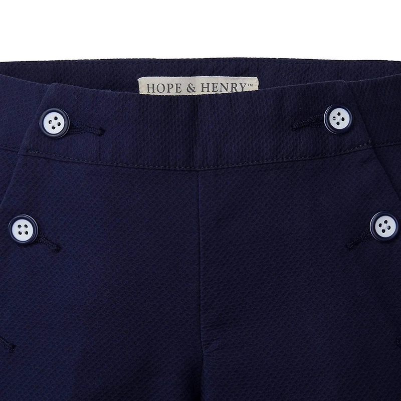 Hope & Henry Baby Girls Pique Sailor Pant