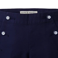 Hope & Henry Baby Girls Pique Sailor Pant