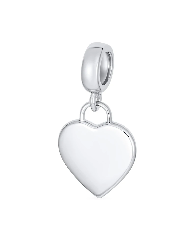 Bling Jewelry Heart Shape Medical Id Dangle Bead Charm Sterling Silver Fits European Bracelet