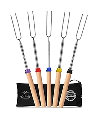 Zulay Kitchen Long Marshmallow Roasting Sticks Extendable Design