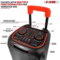 5 Core Bluetooth Speaker Karaoke Machine 8 Inch 2 Way Speaker Portable Pa System w Dj Light - Plb 8X2 2MIC