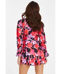 Quiz Women's Long Sleeve Wrap Romper