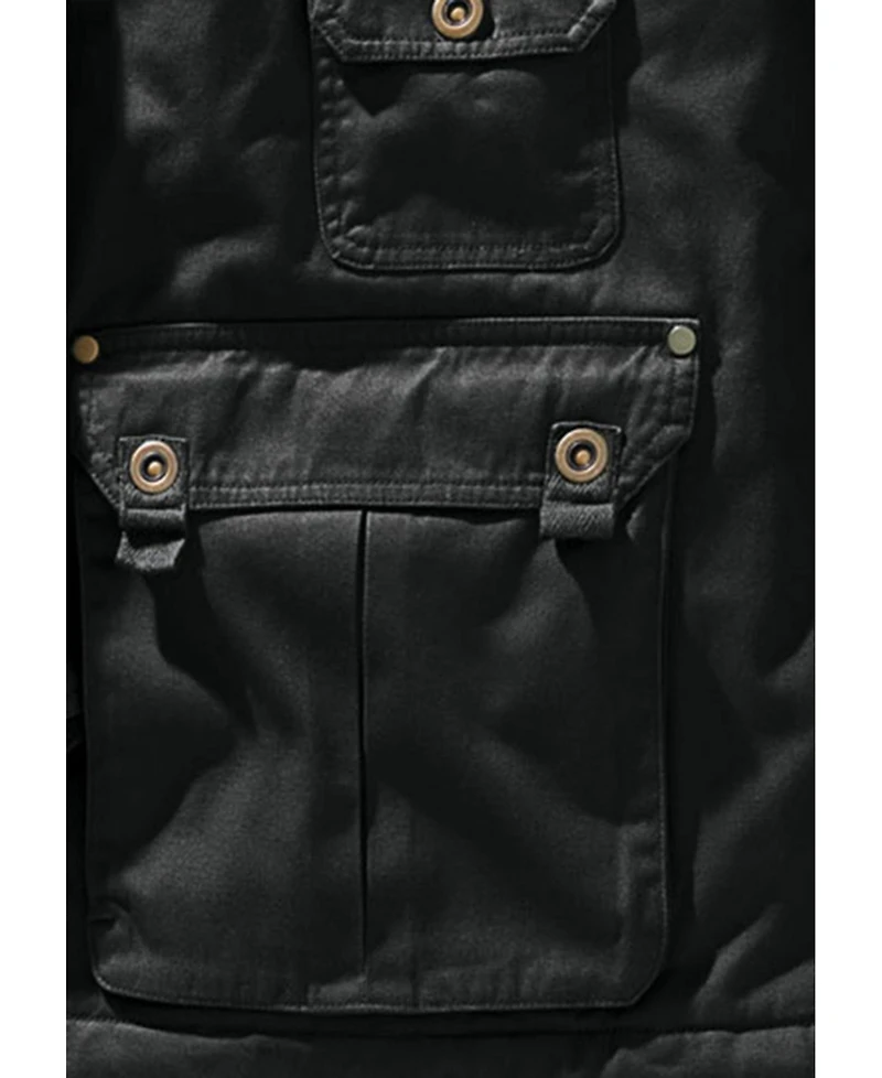 Boulder Creek Men's by KingSize 9 Pocket Twill Utility Jacket With Removable Hood