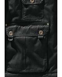 Boulder Creek Men's by KingSize 9 Pocket Twill Utility Jacket With Removable Hood