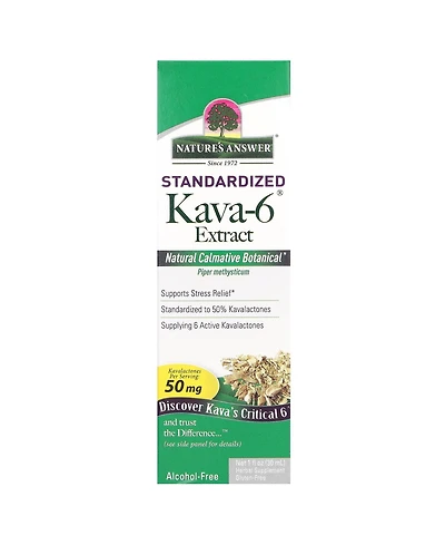 Nature's Answer Kava-6 Extract Standardized Alcohol-Free - 1 fl oz (30 ml)