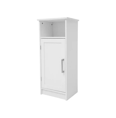 Merrick Lane Vigo Bathroom Storage Cabinet With Adjustable Cabinet Shelf, Upper Open Shelf