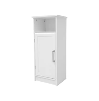 Merrick Lane Vigo Bathroom Storage Cabinet With Adjustable Cabinet Shelf, Upper Open Shelf