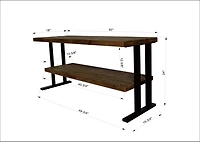 Streamdale Reclaimed Wood Media Console with Shelf