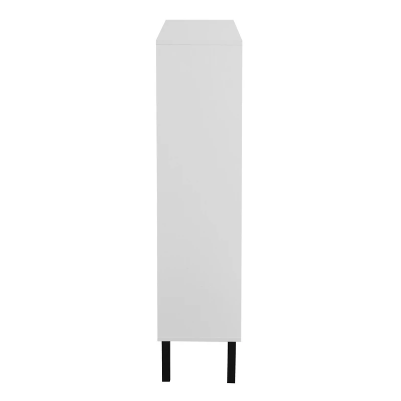 Modern Shoe Cabinet with Drawers and Metal Legs