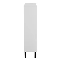 Modern Shoe Cabinet with Drawers and Metal Legs