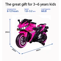 Streamdale 12V Kids Motorcycle Ride On Toy With Training Wheels