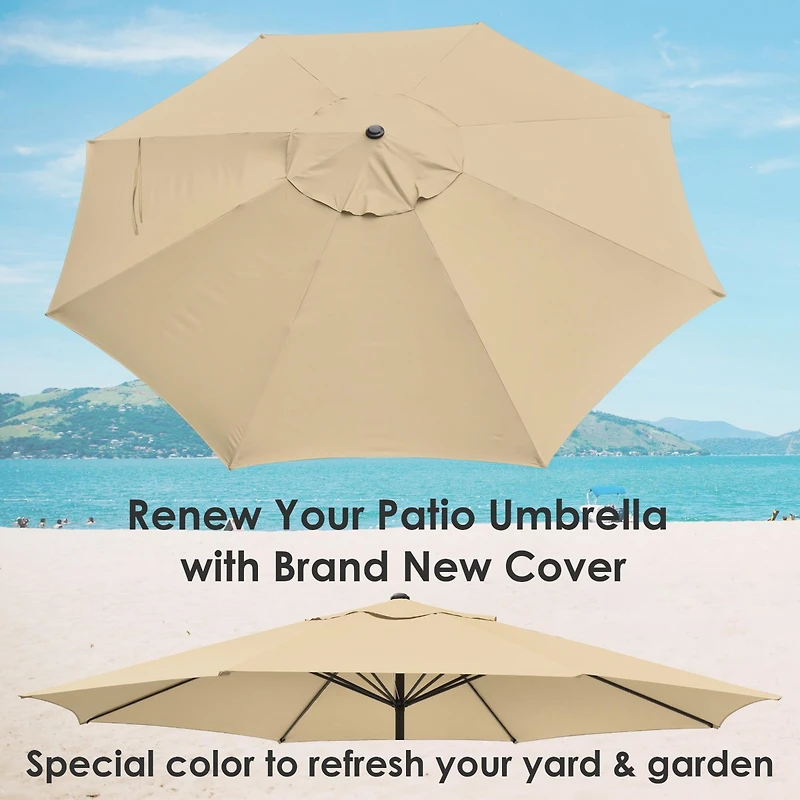 13 Ft Patio Umbrella Replacement Canopy Market Table Top Outdoor Beach Garden