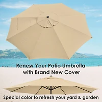 13 Ft Patio Umbrella Replacement Canopy Market Table Top Outdoor Beach Garden