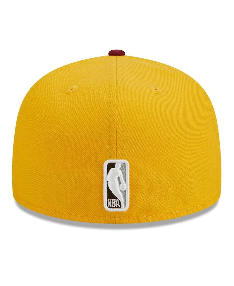 New Era Men's Yellow/Red York Knicks Fall Leaves 2-Tone 59FIFTY Fitted Hat