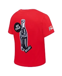 Freeze Max Women's Red Coca-Cola Yes Coke Baby Doll Cropped T-Shirt