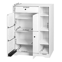 Streamdale Modern White Shoe Rack Organizer