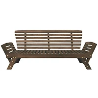 Streamdale Adjustable Patio Daybed Sofa with Gray Cushions