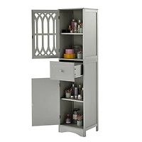Streamdale Grey Tall Bathroom Storage Cabinet