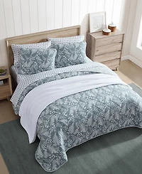 Closeout! Eddie Bauer Fern Garden Reversible 3 Piece Quilt Set