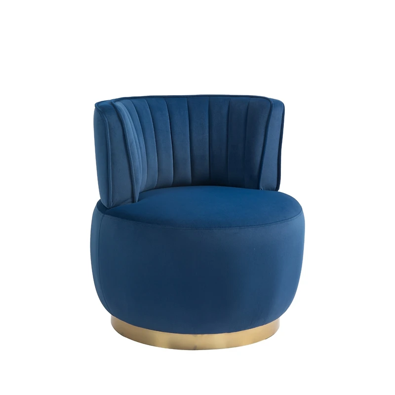 Streamdale Velvet Swivel Barrel Chairs for Living Room or Office