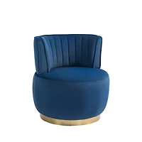 Streamdale Velvet Swivel Barrel Chairs for Living Room or Office