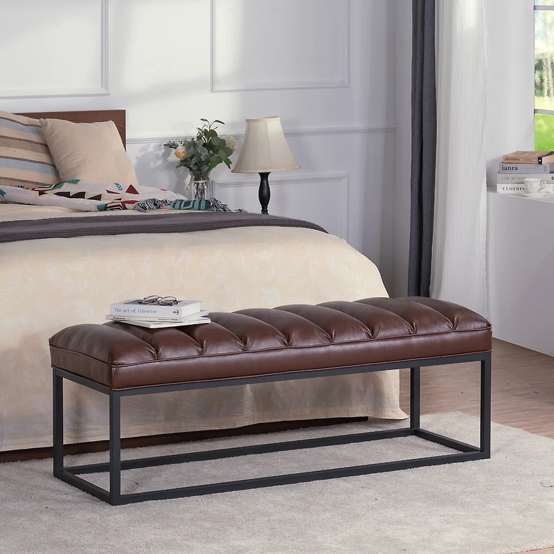 Streamdale Metal Base Upholstered Bench For Bedroom For Entryway