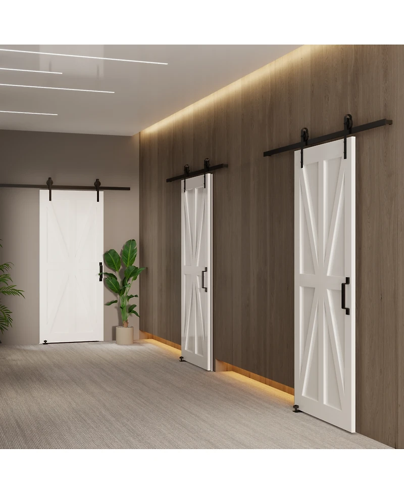 Simplie Fun 84" Barn Door Slab, Unfinished Wood, Pre-Drilled