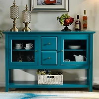 Modern 52" Sideboard with Adjustable Shelves & 2 Doors