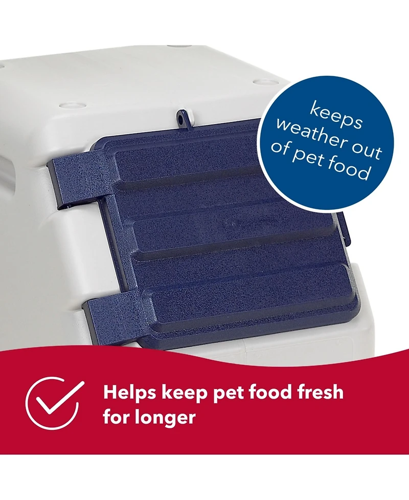 Coastal Pet Bergan Stack-n-Stor Food Storage for Dog, Cats or other pets - Beige and Navy - 24 gal