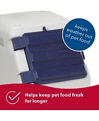 Coastal Pet Bergan Stack-n-Stor Food Storage for Dog, Cats or other pets - Beige and Navy - 24 gal