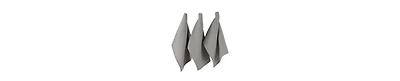 Design Imports Cotton Kitchen Collection Dishtowel Set, 18x26", Gray, 6 Piece