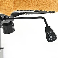 Simplie Fun 360 Swivel Height Adjustable, Swivel Chair, Teddy Fabric, Home Office Chair