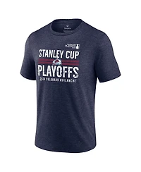 Fanatics Men's Navy Colorado Avalanche 2024 Stanley Cup Playoffs Crossbar Tri-Blend T-Shirt