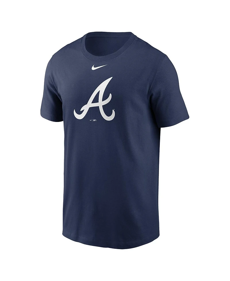 Nike Men's Navy Atlanta Braves Fuse Logo T-Shirt