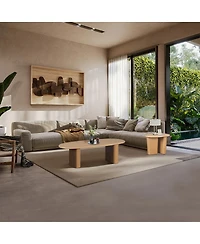 Streamdale Furniture Tapered Tabletop Side Table(Natural Wood)