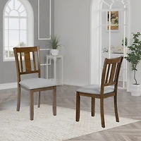 Streamdale Furniture Dining Chairs Set For 4, Kitchen Chair With Padded Seat, Side Chair For Dining Room, Walnut