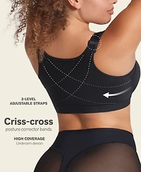 Leonisa Women's Multi Functional Back Support Posture Corrector Wireless Bra 011473